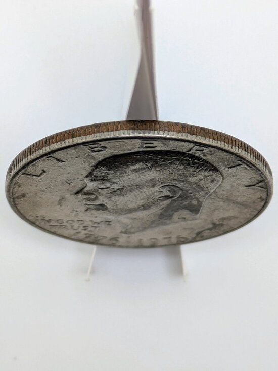 1976 Eisenhower Silver Dollar Coin (No “S” Mint Mark) – Mint State Minor Scratch - Picture 3 of 7